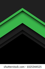 Abstract green gray arrow with black blank space design modern futuristic background vector illustration.
