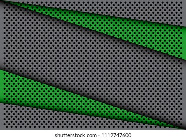 Abstract green gray triangle overlap on circle mesh design modern futuristic background vector illustration.