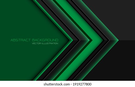 Abstract green grey arrow direction geometric with blank space design modern futuristic background vector illustration.