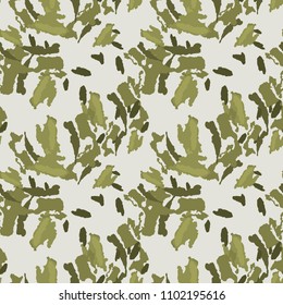 Abstract green and grey background as UFO camouflage. Seamless repeat light pattern usable as urban camo, wallpaper, backdrop or for print for textile or wrapping paper