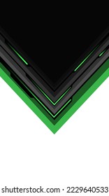 Abstract green grey black arrow circuit cyber line geometric on white design ultramodern futuristic technology background vector illustration.