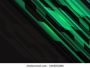 Abstract green grey circuit power with dark blank space for text place design modern futuristic technology background vector illustration.	