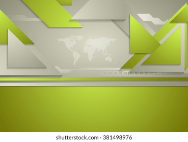 Abstract green grey corporate background. Vector illustration for flyers, brochures, web graphic design