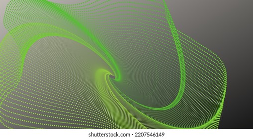Abstract green grey fractal element on gradient background. Vector abstract Illustration for web, posters, banners, presentation.