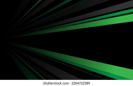 Abstract green grey line zoom speed on black design modern futuristic background vector illustration.