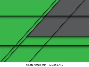 Abstract green grey overlap design modern futuristic background vector illustration.