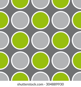 Abstract green and grey seamless dots vector background
