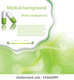 Abstract green grid medical background