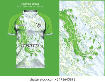 Abstractas diseño de patrón de grunge verde para camiseta jersey sport mockup para fútbol, fútbol, juegos, kit de diseño de ciclismo