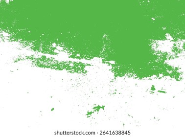 Abstract green grunge texture on white background featuring distressed painted effect suitable for various creative applications