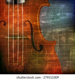 abstract green grunge vintage sound background with violin