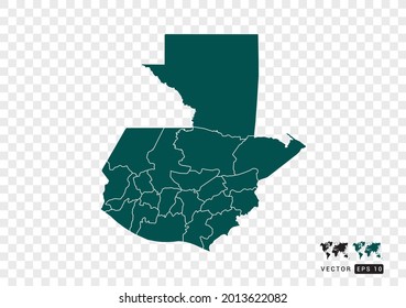 Abstract green Guatemala map. Design vector transparent background.