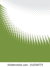 Abstract green halftone background. Vector illustration