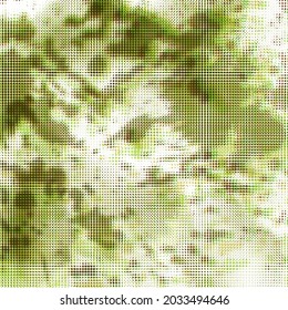 Abstract Green Halftone Dotted Background. Khaki Pattern. Vector Illustration.