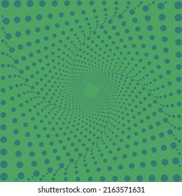 Reseña del tono medio verde abstracto salpicada de fondo. Patrón de grunge monocromo con punto. Vector textura moderna de arte óptico para carteles, sitios, tarjetas de visita, postales, etiquetas, diseño de pegatinas. Ilusión.