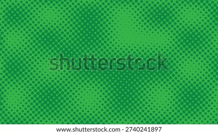 Abstract green halftone dotted background with retro comic. monochrome halftone grunge pattern. comic pop art backdrop. vector illustration