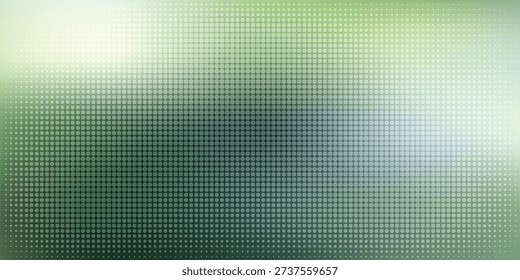 Abstract Green Halftone Mosaic Background With Soft Yellow Light and Blue Shadow eps10