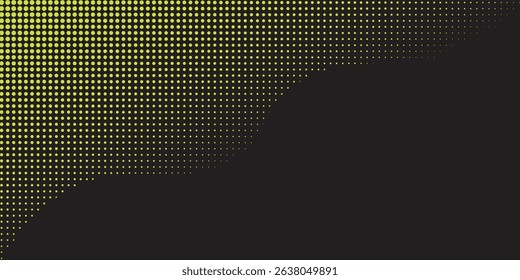 abstract green halftones background on black background. eps 10
