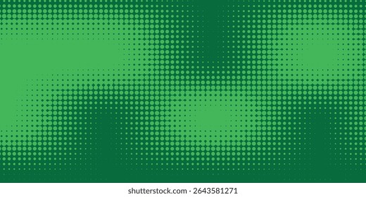 abstract green halftones background on green background