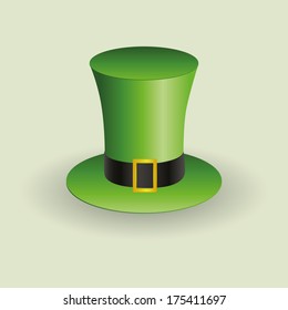 abstract green hat on a special background