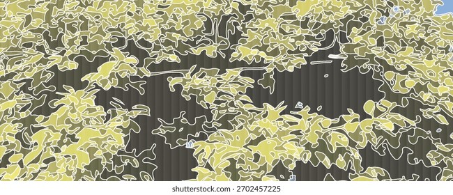 abstract green hedge as wallpaper background - 3D Illustration