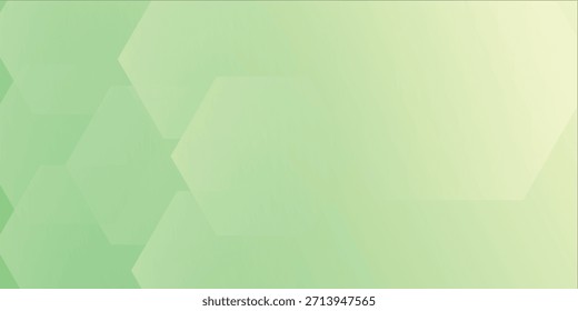 Abstract Green Hexagon Background With Soft Gradient For Web Design And Presentations