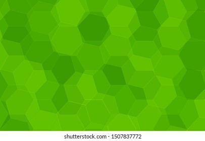 Abstract green Hexagon background.  Vector banner polygon texture for science