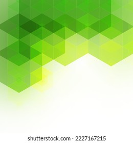 Abstract  green hexagon background. Vector design element.
