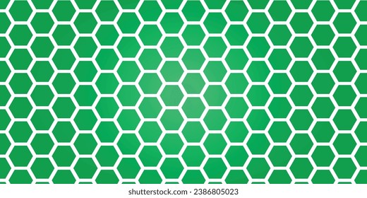 Abstract green hexagon pattern futuristic surface with rays of light. 3D Rendering.vector illustrator