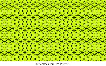 abstract green hexagonal seamless patterned background.