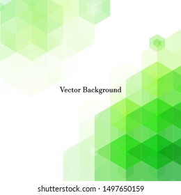 Abstract green hexagons. Background for presentation.