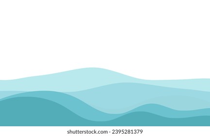 Abstract green hill on white background vector.