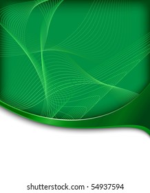 Abstract green hi-tech banner. Vector illustration