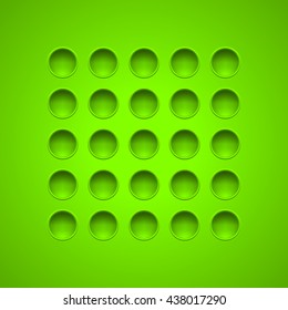 Abstract green hole texture, template green wallpaper, perforated pattern, green background for you projects, web background, prints and apps, vector design illustration