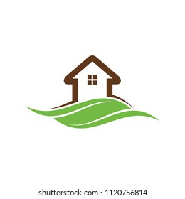 Abstract Green House Logo