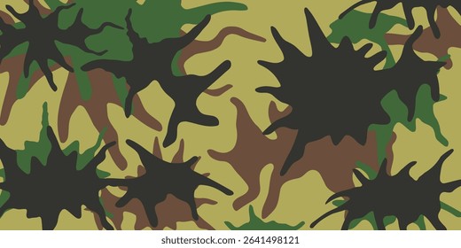 abstract green jungle camouflage pattern suitable for outdoor activity