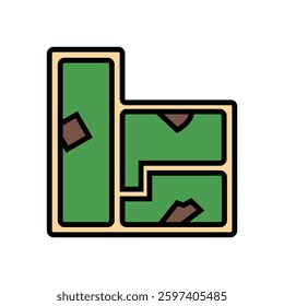 Abstract Green Landscape Layout Graphic