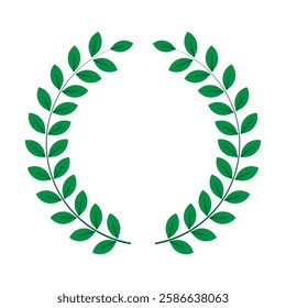 abstract green laurel wealth vector 