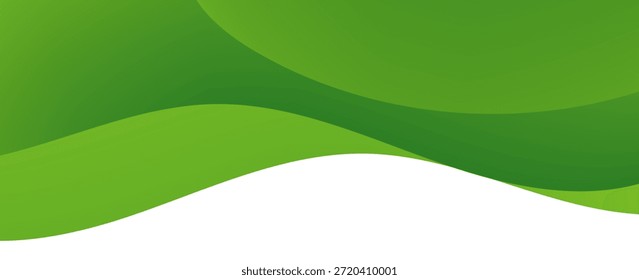 Fondo de onda en capas verde Abstractas con espacio blanco limpio. Traje para el Anuncio, el Web, el folleto, el panfleto y la presentación