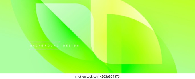 Abstract green layers create dynamic visual flow. Smooth gradients suggest growth, energy, modern design aesthetic.