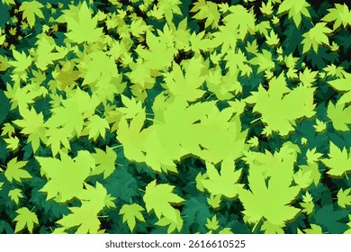 Abstract green leaf background illustration