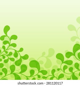 Abstract green leaf with for background, Vector
