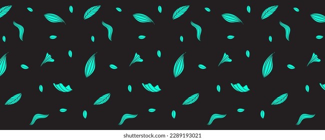Resumen hoja verde patrón floral ilustración de fondo vectorial