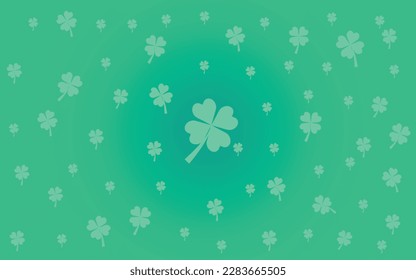 Abstract green leaf isolated background, Green shamrock four leaf clover background seamless pattern green clover, abstract green leaf background for your design, vector art illustration