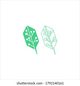 Abstraktes grünes Leaf oder hinterlässt Logo Symbol Vektordesign. Landschaftsbild, Naturdesign. Illustration des Vektorlogos "Garden"oder "Pflanzengesundheit und Ökologie".