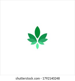 People Hold Beautiful Green Leaves Logo Stock Vector (Royalty Free ...