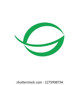 abstract green leaf letter g logo vector