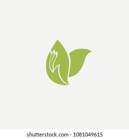 Abstract green leaf logo icon vector design. Landscape design, garden, Plant, nature and ecology vector logo. Ecology Happy life Logotype concept icon. Vector illustration, Graphic Design Editable Des