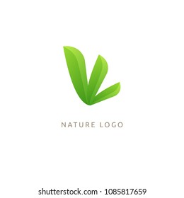 Abstract green leaf logo icon vector design. Landscape design, garden, Plant, nature and ecology vector logo. Ecology Happy life Logotype concept icon. Vector illustration, Graphic Design 