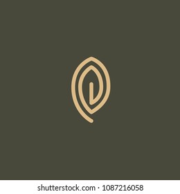 Abstract green leaf logo icon vector design. Landscape design, garden, Plant, nature and ecology vector logo.  Ecology Happy life Logotype concept icon. Vector illustration, Graphic Design 